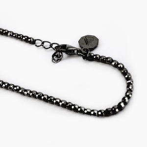 Bracciale catena della collezione Nove25 Fili Disco 300 da donna in argento 925 rutenio composto da sfere sfaccettate N25BRARU021