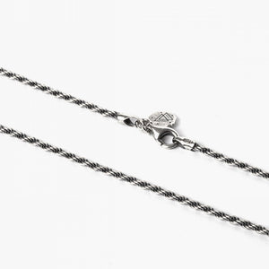 Collana catena Nove25 Fili Corda 040 unisex in argento 925 con corda spessa 2 mm e lunghezza totale 60 cm N25COL00024/60