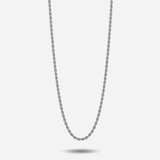 Collana Nove25 Fili unisex argento corda spessa 2 mm e lunghezza 80 cm N25COL00024-80-1
