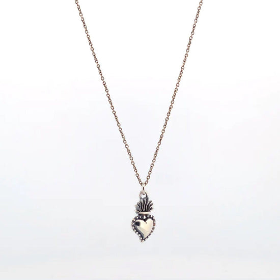 Collana Nove25 Traditional unisex in argento con cuore piccolo N25COL00100-O-S-1