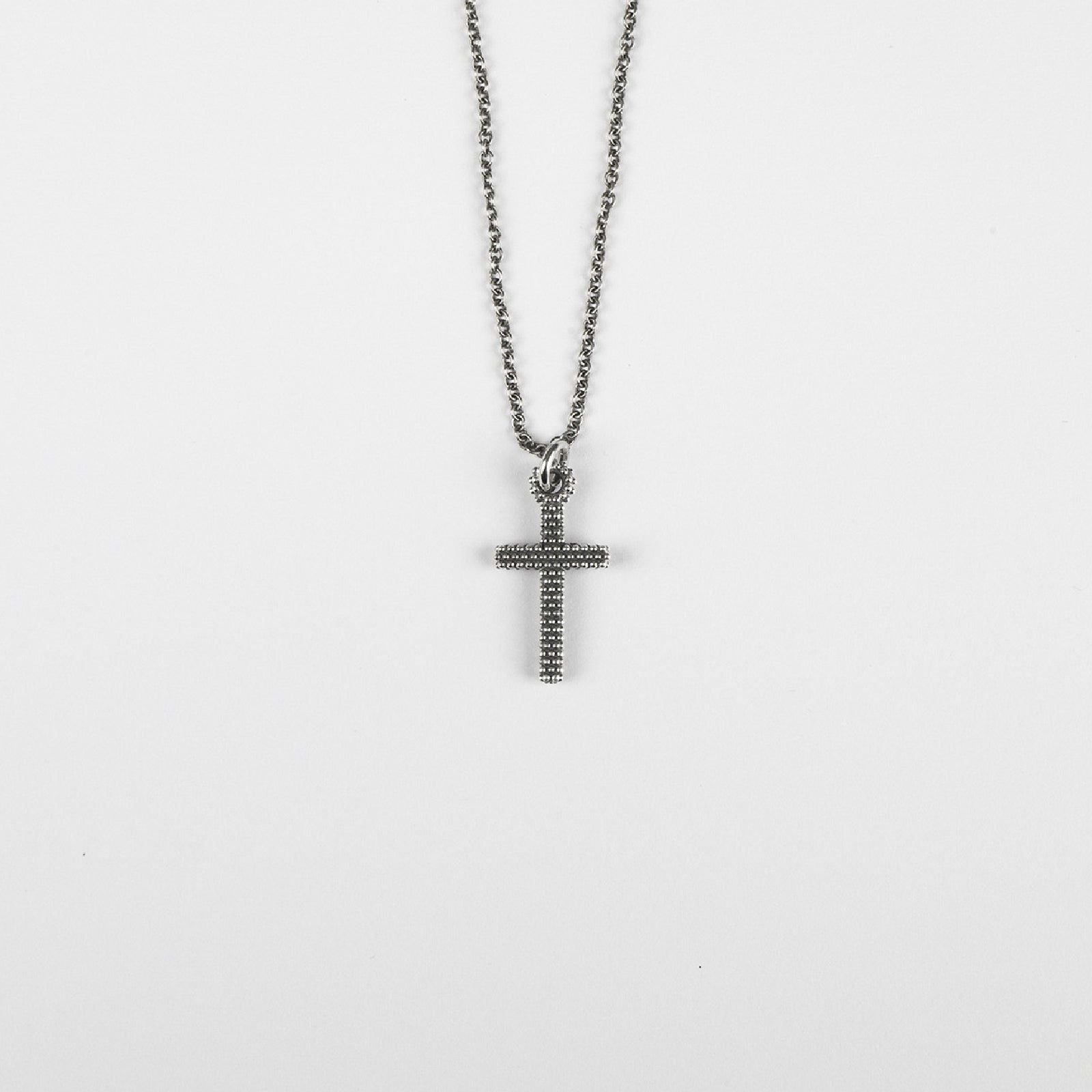 Collana Nove25 Puntinati unisex in argento con croce piccolo N25COL00285-O-S-1