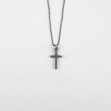 Collana Nove25 Puntinati unisex in argento con croce piccolo N25COL00285-O-S-1