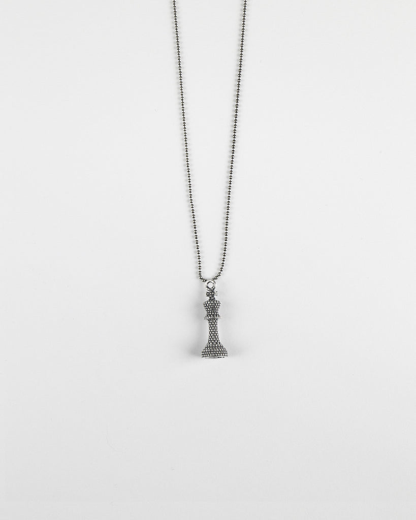 Collana con pendente Nove25 Puntinati unisex in argento 925 con ciondolo a forma di re degli scacchi e piccole sfere N25COL00301/O/S
