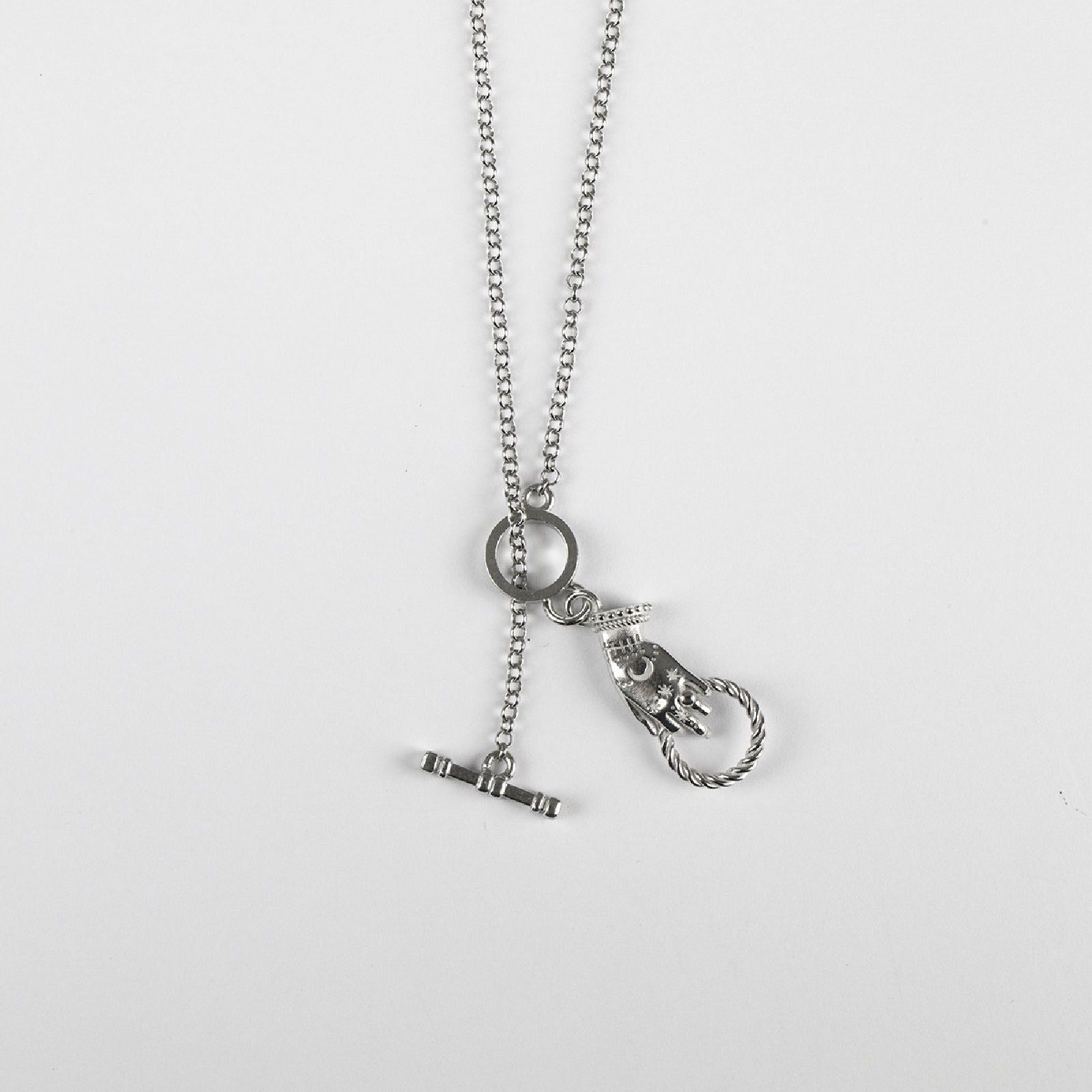 Collana Nove25 Tarot unisex in argento con simboli tarocchi N25COL00303-O-S-1