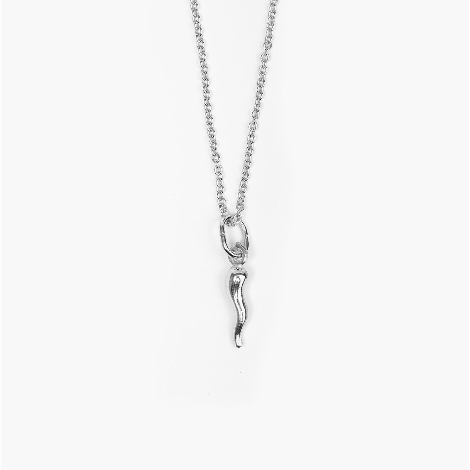 Collana Nove25 Miniature unisex in argento ciondolo cornetto piccolo N25COL00343-O-S-1