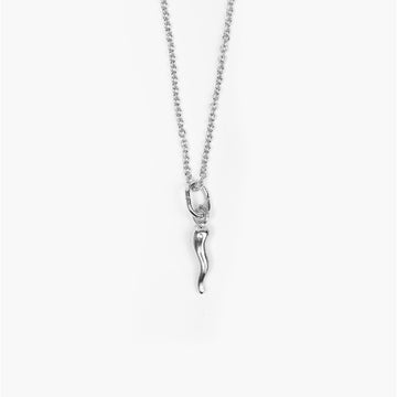 Collana Nove25 Miniature unisex in argento ciondolo cornetto piccolo N25COL00343-O-S-1