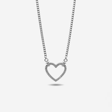 Collana Nove25 Opulence donna in argento ciondolo cuore con zirconi N25COL00376-42-1