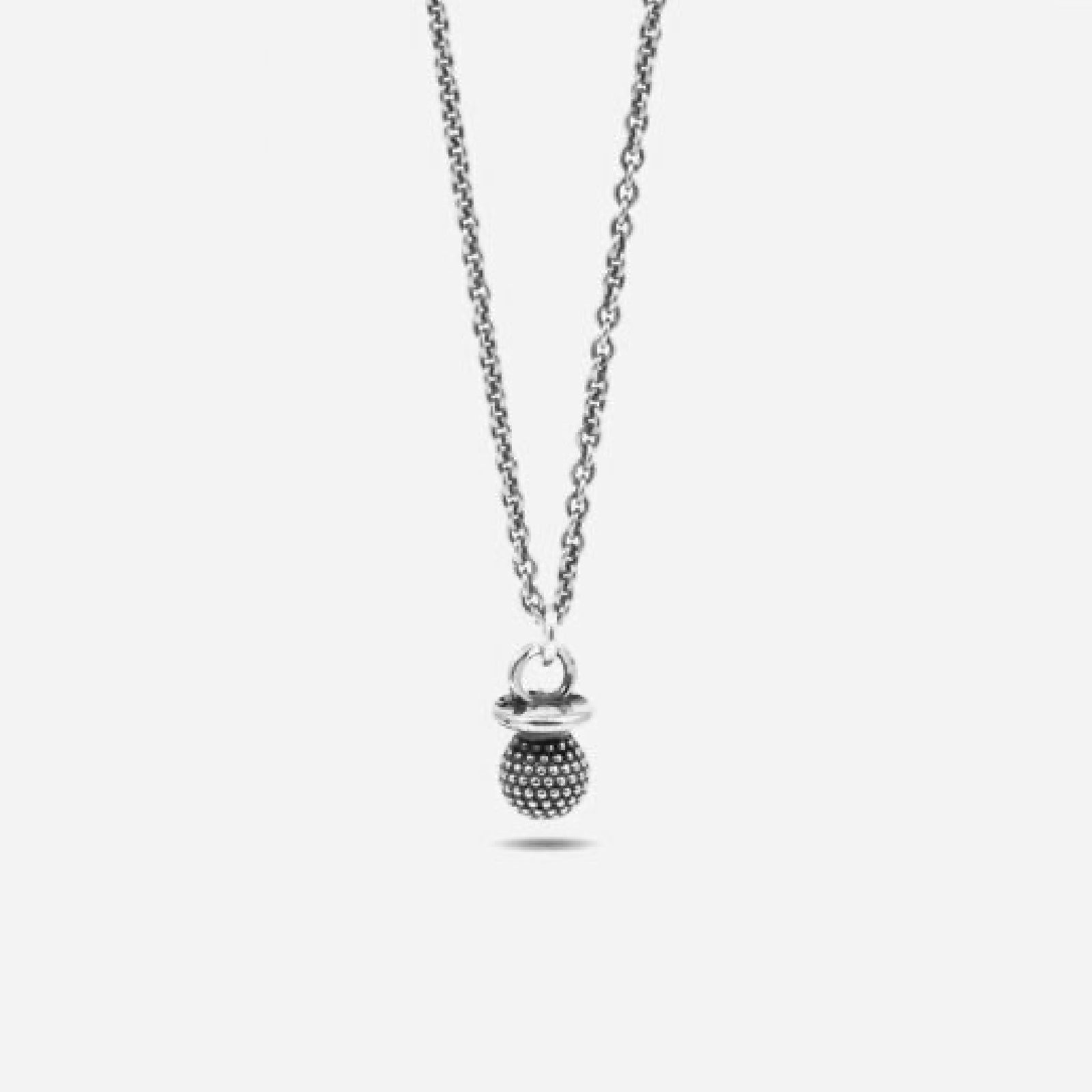 Collana Nove25 Puntinati unisex in argento con ciuccio N25COL00408-O-S-1