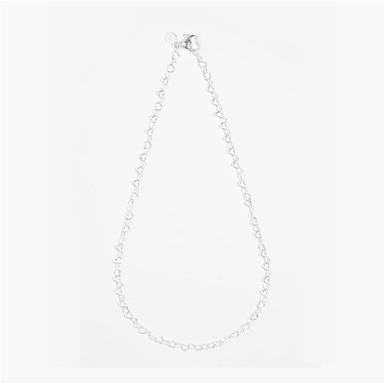 Collana catena Nove25 Rebelove donna in argento maglie a cuore lunga 47cm N25COL00417-O-S