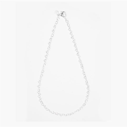 Collana catena Nove25 Rebelove donna in argento maglie a cuore lunga 47cm N25COL00417-O-S