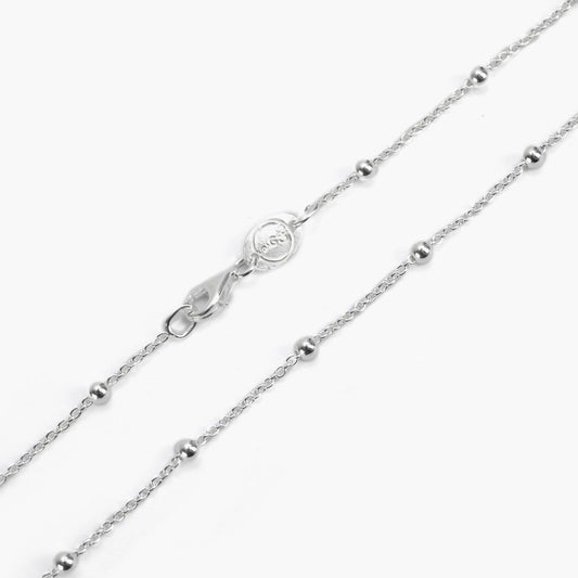 Collana Nove25 Fili Rosario 300 unisex in argento con piccole sfere lunga 45cm N25COLRL086-45-2
