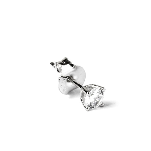 Mono orecchino unisex punto luce Nove25 Brillanti con zircone bianco 4 mm N25ORE00111-4-1