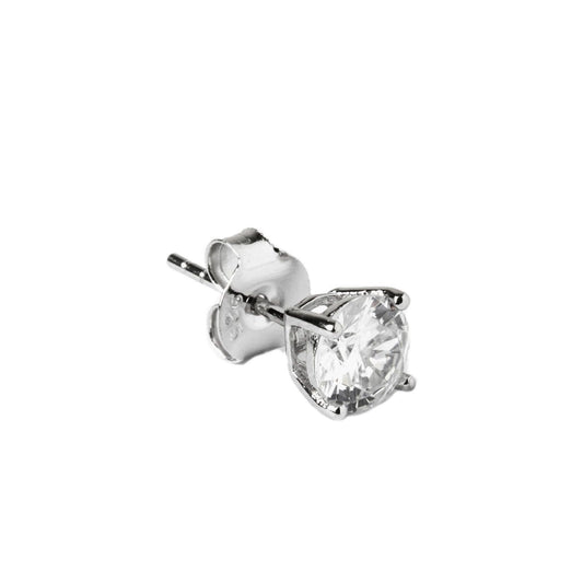 Mono orecchino unisex punto luce Nove25 Brillanti con zircone bianco 6 mm N25ORE00111-6-1