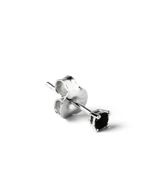 Mono orecchino punto luce unisex della collezione Nove25 Brillanti argento 925 con cubic zirconia nero N25ORE00113/4