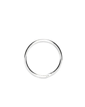 Mono orecchino a cerchio unisex della collezione Nove25 Timeless argento 925 liscio con mini filo 012 N25ORE00114/12
