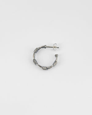 Mono orecchino a cerchio Nove25 Filo Spinato da donna in argento 925 a forma di filo spinato 17,5mm N25ORE00220/O/S