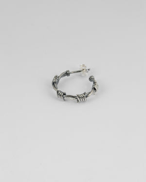 Mono orecchino a cerchio Nove25 Filo Spinato da donna in argento 925 a forma di filo spinato 17,5mm N25ORE00220/O/S