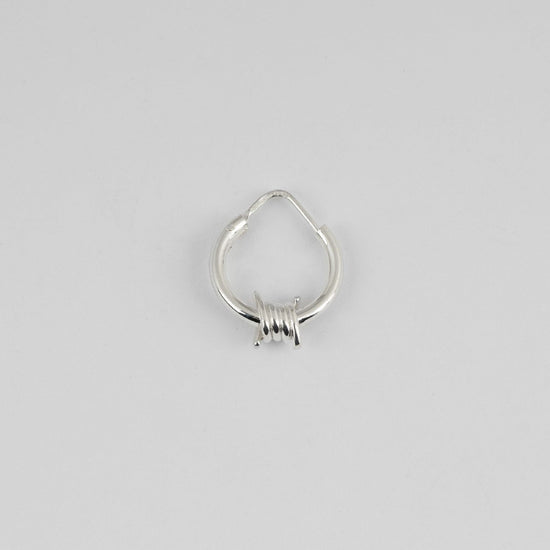 Mono orecchino a cerchio Nove25 Filo Spinato unisex argento filo spinato 12,5mm N25ORE00221-O-S-1