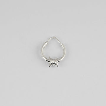 Mono orecchino a cerchio Nove25 Filo Spinato unisex argento filo spinato 12,5mm N25ORE00221-O-S-1