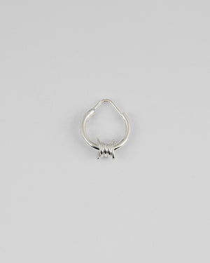 Mono orecchino a cerchio Nove25 Filo Spinato unisex in argento 925 con singolo filo spinato 12,5mm N25ORE00221/O/S
