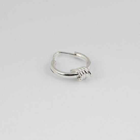 Mono orecchino a cerchio Nove25 Filo Spinato unisex argento filo spinato 12,5mm N25ORE00221-O-S-2