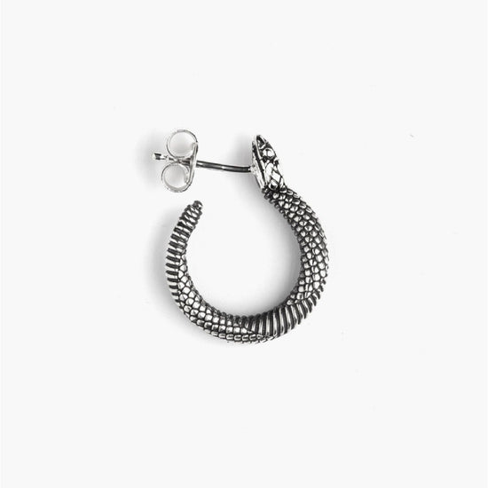 Mono orecchino a cerchio Nove25 Snake unisex in argento serpente 12mm N25ORE00406-O-S-2