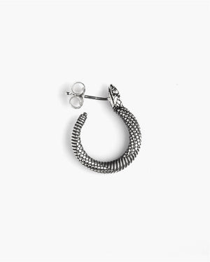Mono orecchino a cerchio Nove25 Snake unisex in argento 925 a forma di serpente 12mm N25ORE00406/O/S
