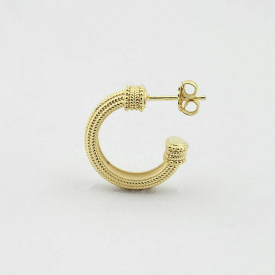 Mono orecchino cerchio Nove25 Antique unisex in argento oro 14mm N25ORE00426-O-S-2