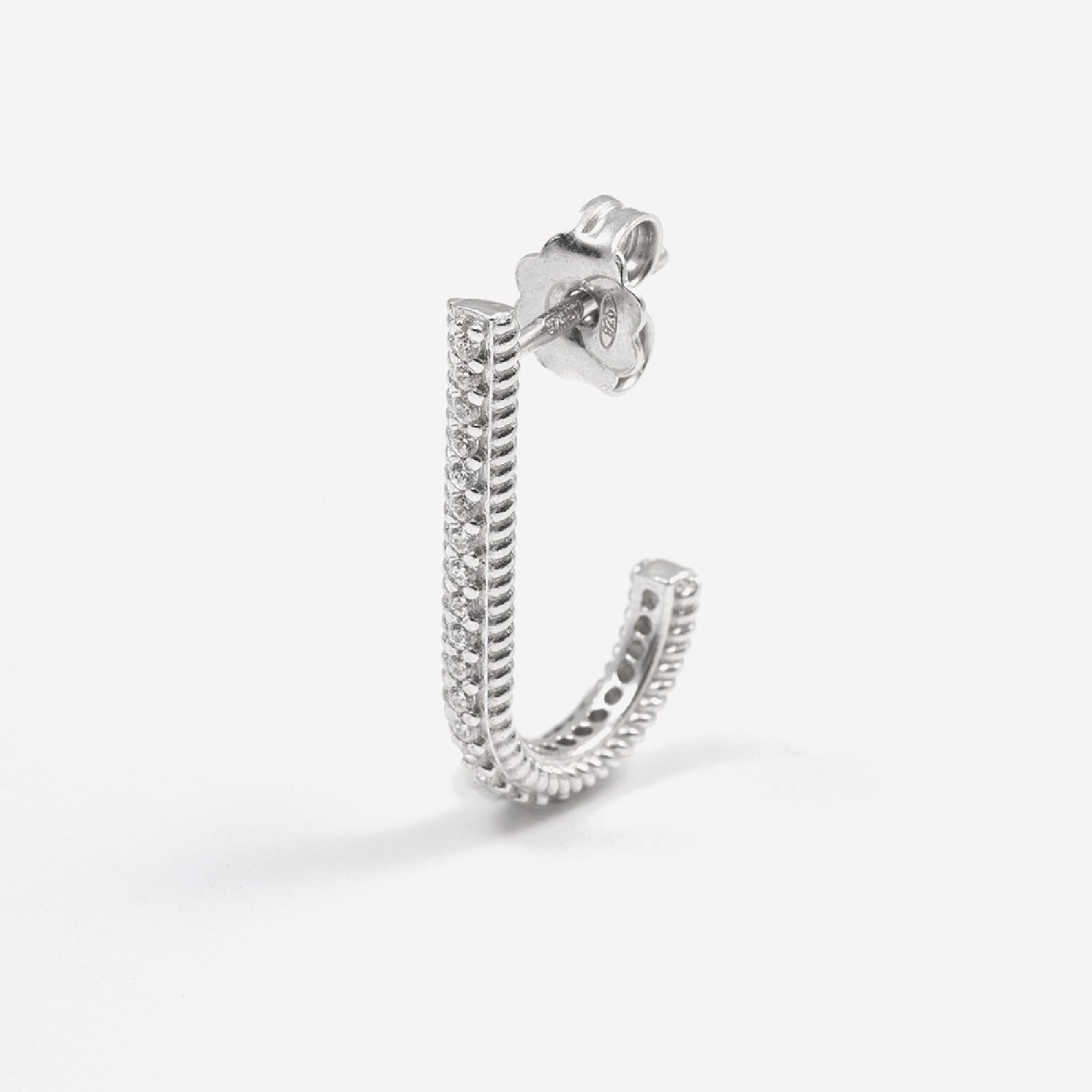 Mono orecchino pendente Nove25 Opulence donna in argento con zirconi N25ORE00452-O-S-1