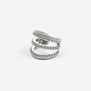 Earcuff Nove25 Opulence donna in argento con zirconi su tre linee N25ORE00453-O-S-1
