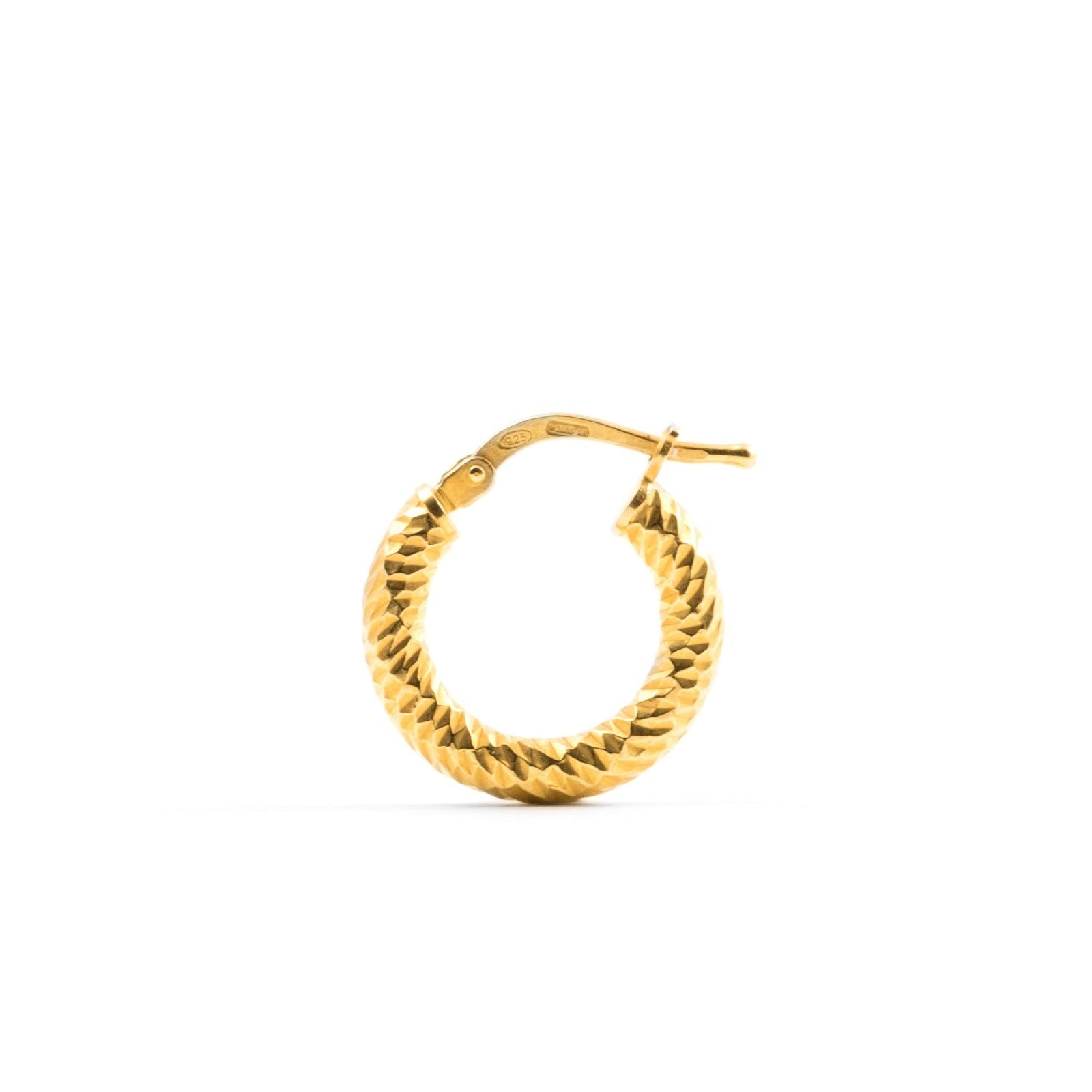 Mono orecchino unisex Nove25 Timeless argento dorato superficie lavorata N25ORE00475-O-S-2