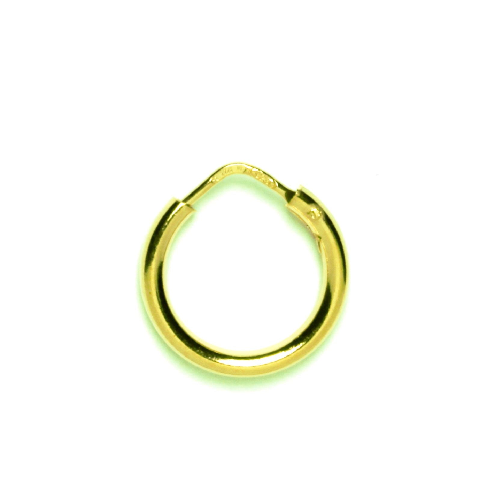 Mono orecchino unisex Nove25 Timeless argento dorato liscio e filo 13 mm N25OREOG001-13-1