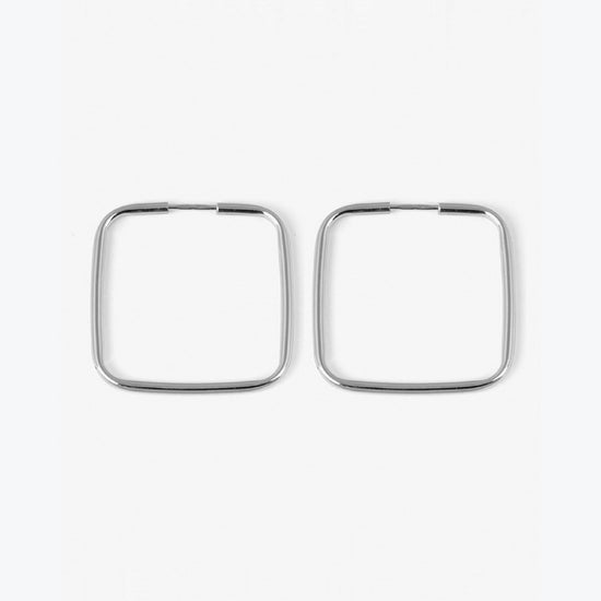 Orecchini cerchio quadrato Nove25 Timeless unisex argento 15 mm diametro N25ORERL003-15-1
