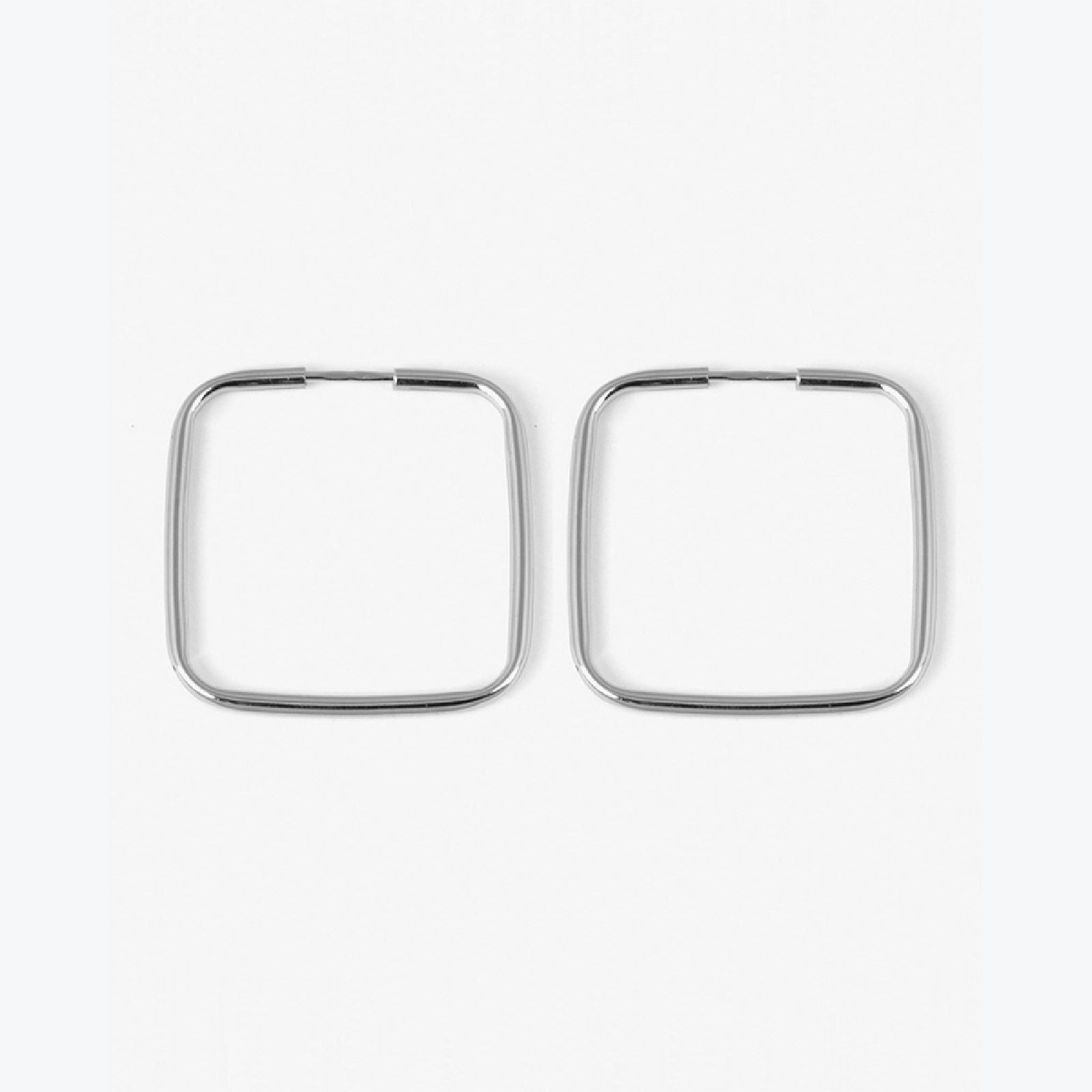 Orecchini cerchio quadrato Nove25 Timeless unisex argento 15 mm diametro N25ORERL003-15-1