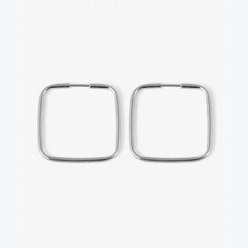 Orecchini cerchio quadrato Nove25 Timeless unisex argento 15 mm diametro N25ORERL003-15-1