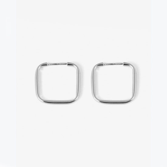 Orecchini cerchio quadrato Nove25 Timeless unisex argento 25 mm diametro N25ORERL003-25-1
