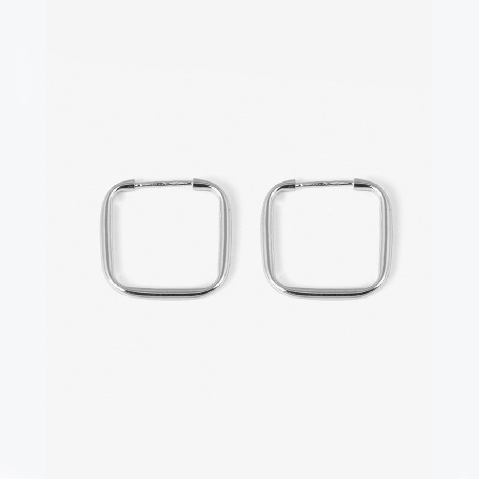 Orecchini cerchio quadrato Nove25 Timeless unisex argento 25 mm diametro N25ORERL003-25-1