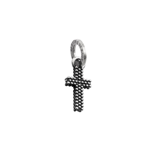 Charm pendente Nove25 Puntinati Mini in argento croce
