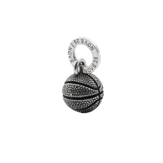 Charm pendente Nove25 Miniature Mini in argento palla basket