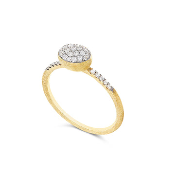 Anello Nanis Boules Baby in oro giallo e pavè di diamanti SU MISURA