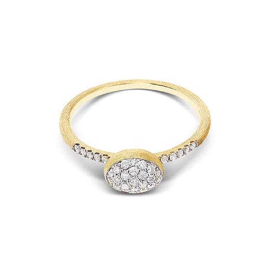 Anello Nanis Boules Baby in oro giallo e pavè di diamanti SU MISURA