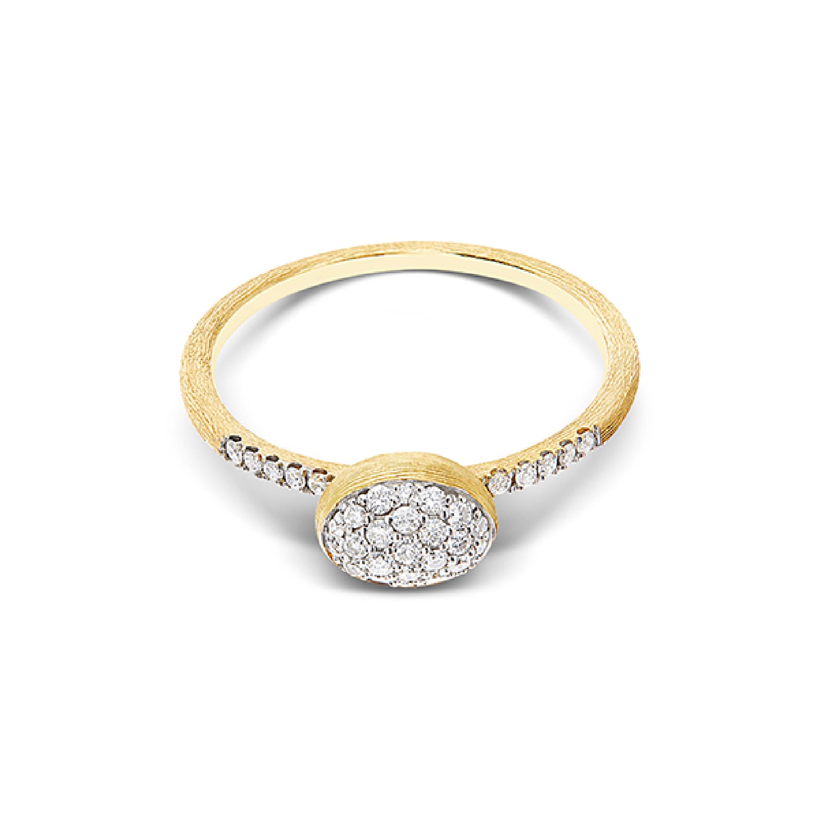 Anello Nanis Boules Baby in oro giallo e pavè di diamanti SU MISURA