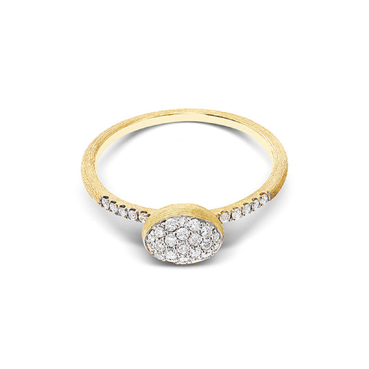 Anello Nanis Boules Baby in oro giallo e pavè di diamanti SU MISURA