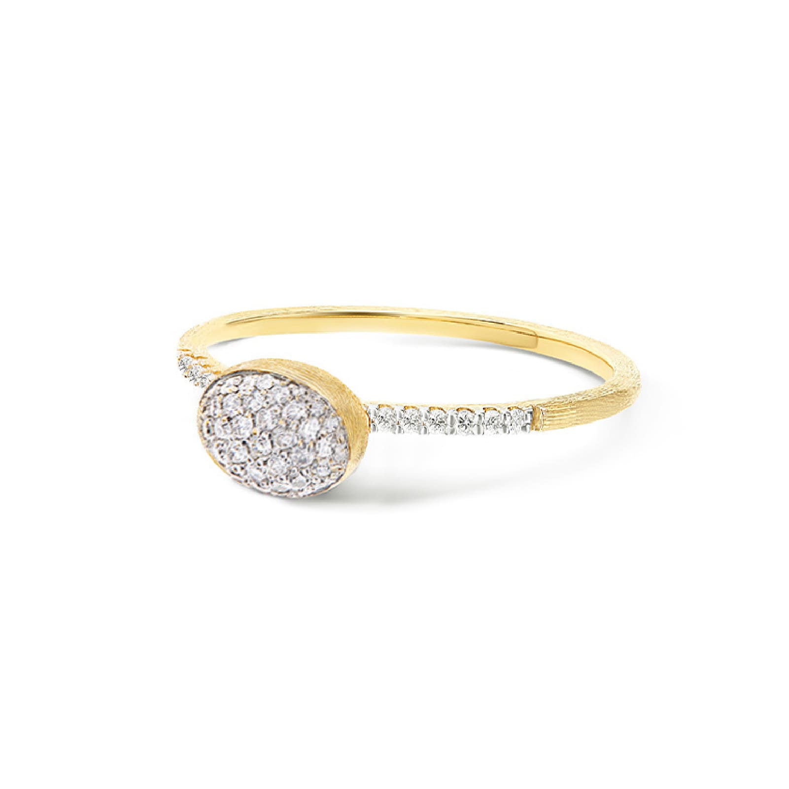 Anello Nanis Boules Baby in oro giallo e pavè di diamanti SU MISURA