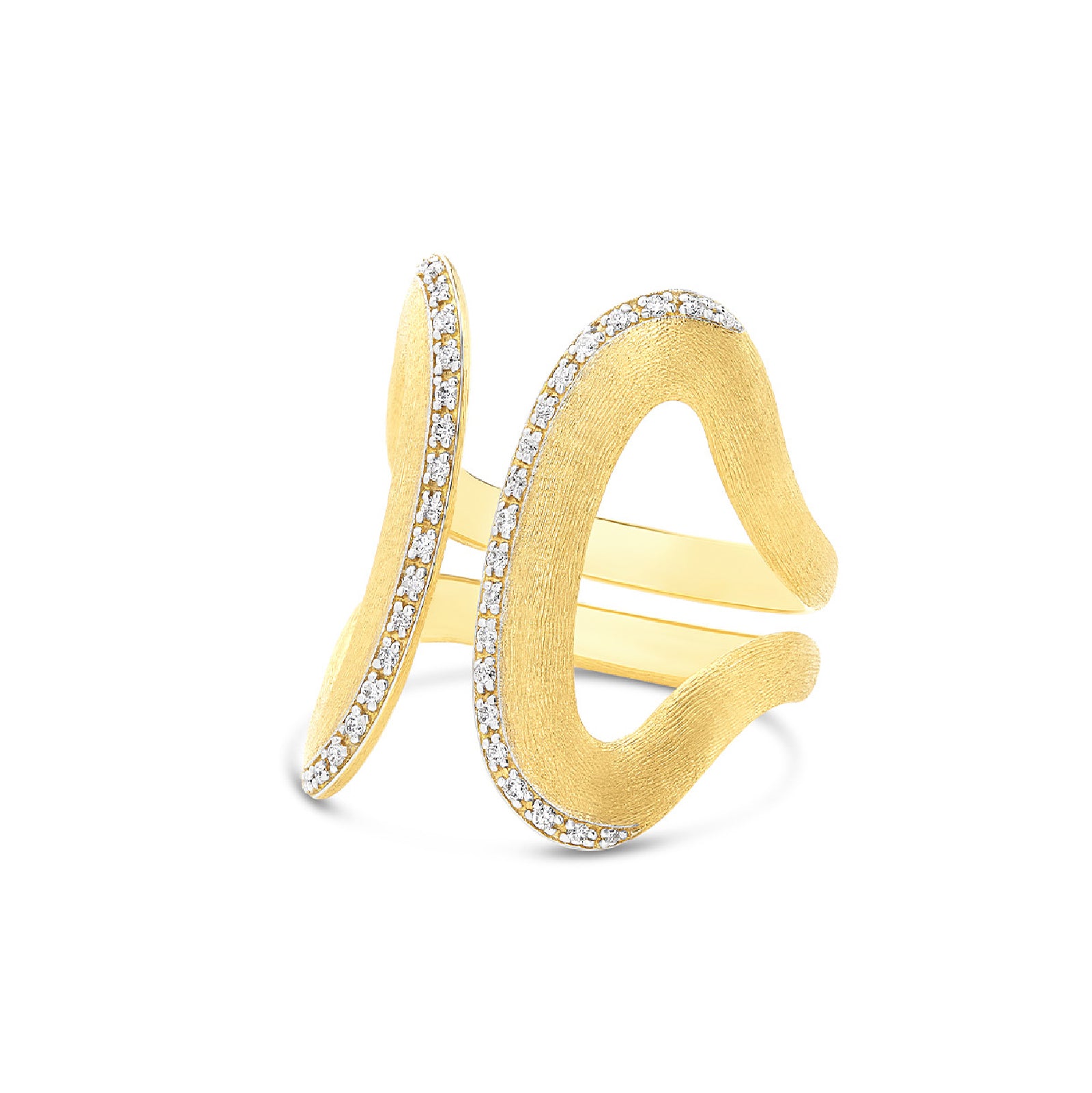 Anello a fascia Nanis in oro giallo 18 kt con diamanti SU MISURA