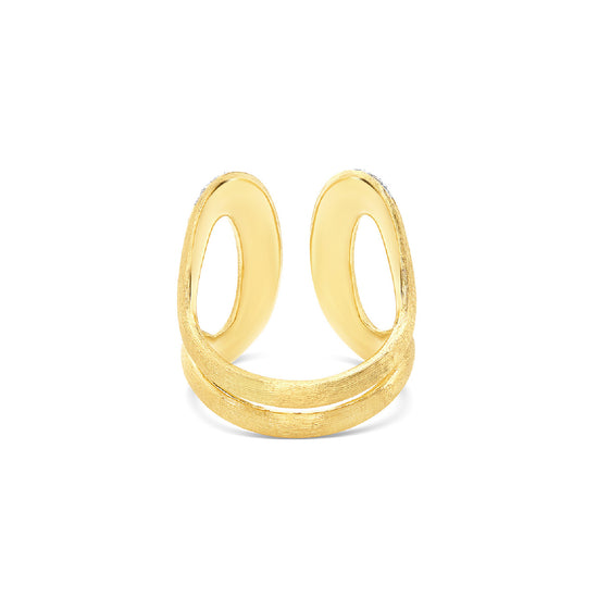 Anello a fascia Nanis in oro giallo 18 kt con diamanti SU MISURA