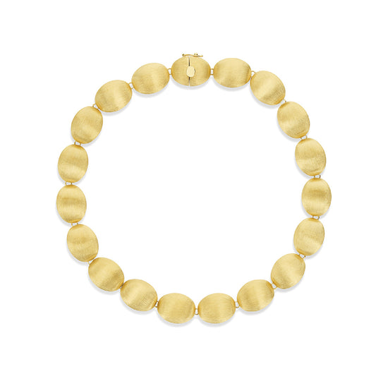 Bracciale Nanis in oro giallo 18kt con elementi ovali 19 cm