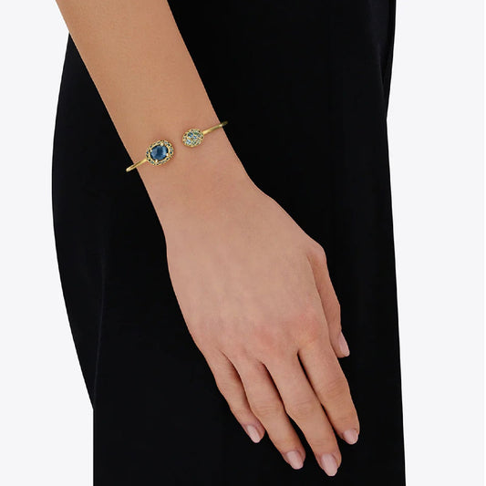 Bracciale Nanis Dancing Reverse oro 18K con diamanti e pietre 17,50 cm