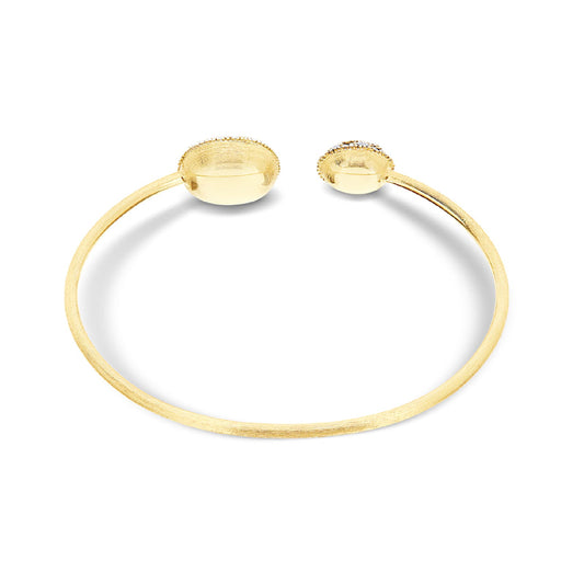 Bracciale rigido Nanis Reverse in oro con pietre colorate 17, 5 cm