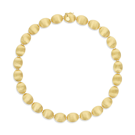Collana girocollo Nanis in oro giallo 18kt ed elementi ovali MISURA UNICA